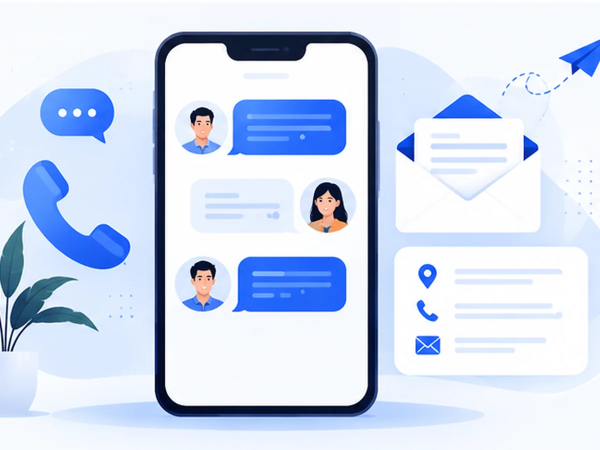 Friendly WhatsApp chat illustration
